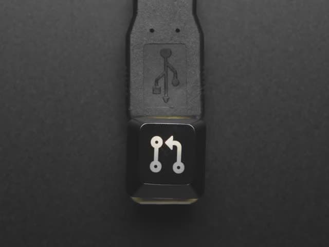 Etched Glow-Through Keycap with Pull Request Logo
