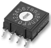 OMRON ELECTRONIC COMPONENTS - A6RS-101RF - Commutateur codé rotatif, A6RS Series, Montage en surface, 10 Positions, 24 VDC, BCD, 25 mA
