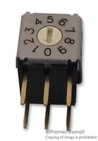 OMRON ELECTRONIC COMPONENTS - A6KV-162RF - Commutateur codé rotatif, A6K Series, Traversant, 16 Positions, 24 VDC, BCD Hexadécimal, 25 mA