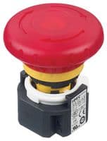 IDEC - XA1E-LV402Q4R - Commutateur d'arrêt d'urgence, DPST-NC, Push-Pull, Vis, 3 A, 250 V