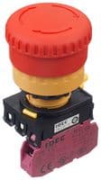 IDEC - YW1B-V4E01R - Commutateur d'arrêt d'urgence, SPST-NC, Tirer/Tourner pour Reset, Vis, 10 A, 120 V
