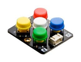 DFROBOT - DFR0075 - Carte Add-On, Module clavier AD, 5 boutons-poussoirs, Série Gravity, Arduino, Interface analogique