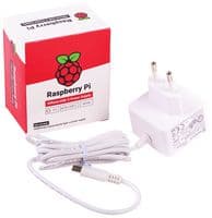 RASPBERRY-PI - SC0444 - Accessoire Raspberry Pi, Alim. Officielle Raspberry Pi 4 Modèle B, USB-C, 5.1V, 3A, Fiche EU, Blanc