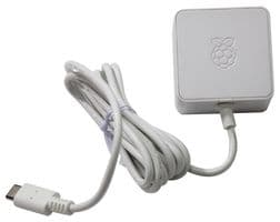 RASPBERRY-PI - SC0445 - Accessoire Raspberry Pi, Alim. Officielle Raspberry Pi 4 Modèle B, USB-C, 5.1V, 3A, Fiche US, Blanc