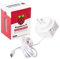 RASPBERRY-PI - SC0523 - Accessoire Raspberry Pi, Alim. Officielle Raspberry Pi 4 Modèle B, USB-C, 5.1V, 3A, Fiche AU, Blanc