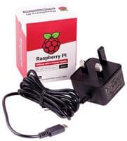 RASPBERRY-PI - SC0216 - Accessoire Raspberry Pi, Alim. Officielle Raspberry Pi 4 Modèle B, USB-C, 5.1V, 3A, Fiche UK, Noir