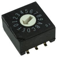OMRON ELECTRONIC COMPONENTS - A6RS-161RF-P - Commutateur codé rotatif, A6RS Series, Montage en surface, 16 Positions, 24 VDC, Hexadécimale
