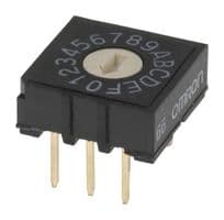 OMRON / PARTNER STOCK - A6R-162RF - Commutateur codé rotatif, A6R Series, Traversant, 16 Positions, 24 VDC, Hexadécimale, 25 mA