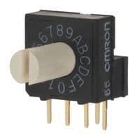 OMRON / PARTNER STOCK - A6RV-161RS - Commutateur codé rotatif, IP60, A6RV Series, Traversant, 16 Positions, 24 VDC, BCD Hexadécimal