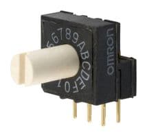 OMRON / PARTNER STOCK - A6RV-162RS - Commutateur codé rotatif, Commande latérale, A6RV Series, Traversant à angle droit, 16 Positions