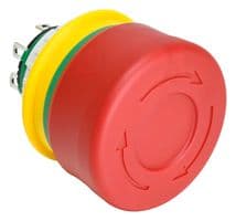 IDEC - XA1E-BV3SG12R - Commutateur d'arrêt d'urgence, Rouge 16mm, SPST-NO, DPST-NC, Pushlock Tournant Reset/Push-Pull
