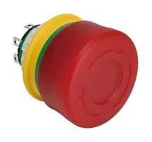 IDEC - XA1E-LV3SG02Q4R - Commutateur d'arrêt d'urgence, Rouge 16mm, DPST-NC, Pushlock Tournant Reset/Push-Pull