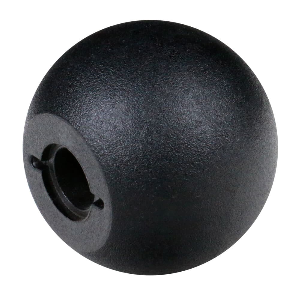 Ball knob DIN 319 version M with conical bore thermoplast PA6GV diameter 25mm for shaft 6mm