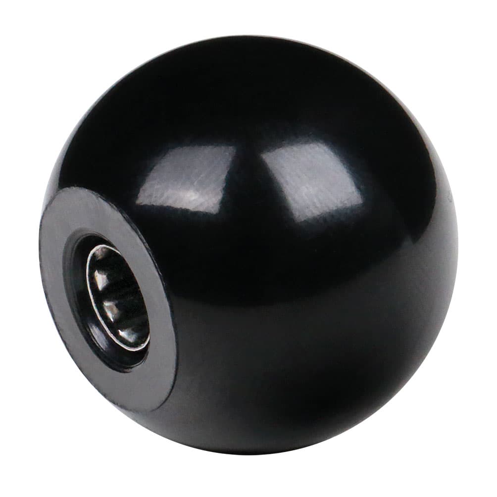 Ball knob DIN 319 version L duroplast PF31 with tolerance ring diameter 25mm for shaft 8mm