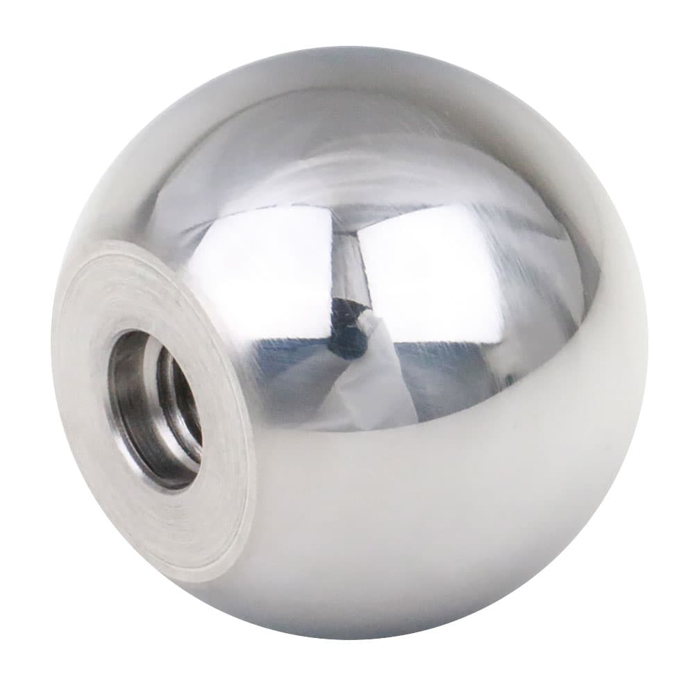 Ball knob DIN 319 version C steel polished diameter 32mm thread M8