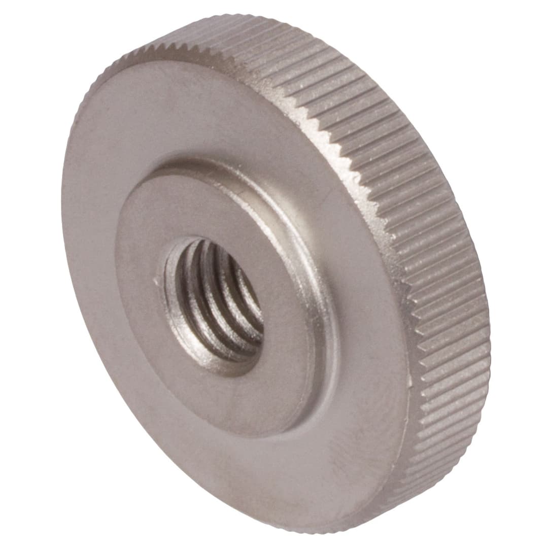 Flat knurled nut DIN 467 M8 stainless steel 1.4305