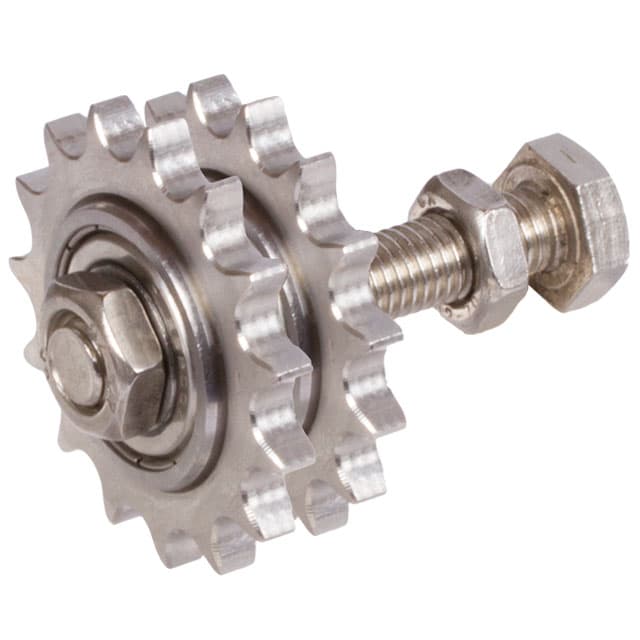 Sprocket set for chain tensioners, double 06 B-2 3/8″ x 7/32″ Z=15 stainless steel