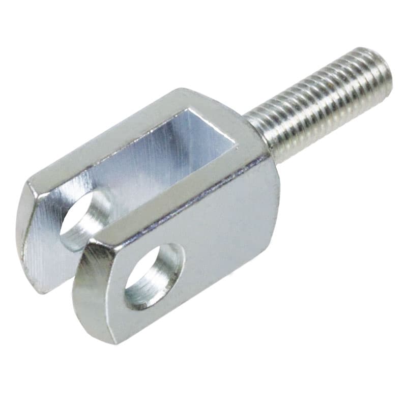 Clevis DIN 71752 size 6 x 12 external thread M6 right handed steel zinc-plated