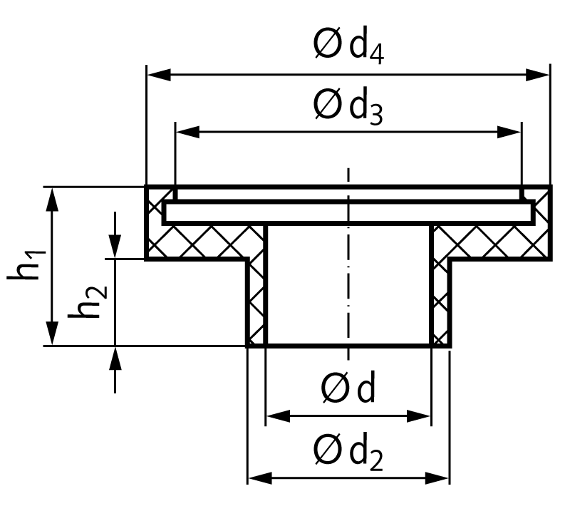 Sealing cap for angle joint DIN 71802 size 19 outer diameter 24.5mm