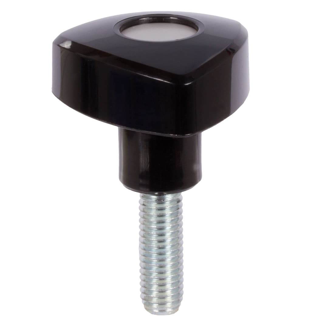 Triangular knob screw made from thermoplast d1 = 50mm external thread M8 x 50mm