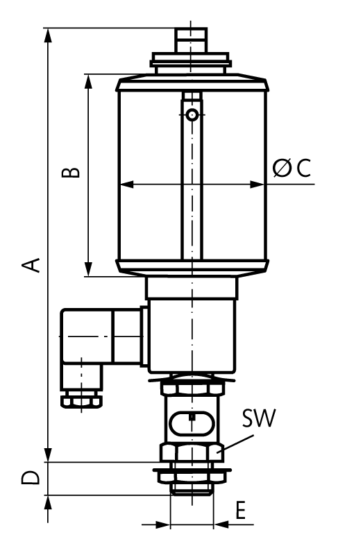 Electric drip-feed oiler ELO 230V 50Hz capacity 1000ml