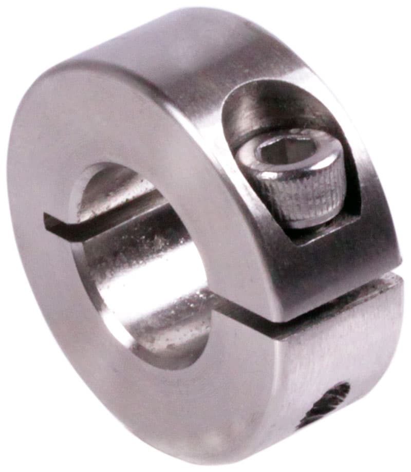 Clamp collar single-split stainless steel 1.4305 bore 7mm with bolt DIN 912 A2-70