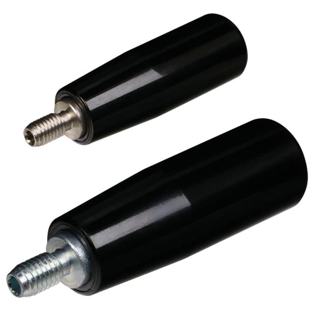 Revolving cylindrical handle 598 made from plastic diameter 21 mm type K with thread plug M6 zinc coated