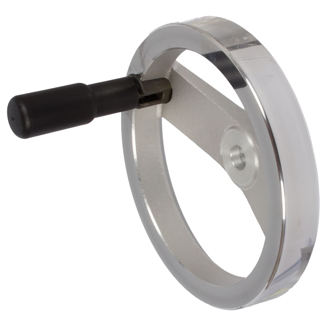 Handwheel with retractable handle 3223 made of aluminium version B/G diameter 160mm