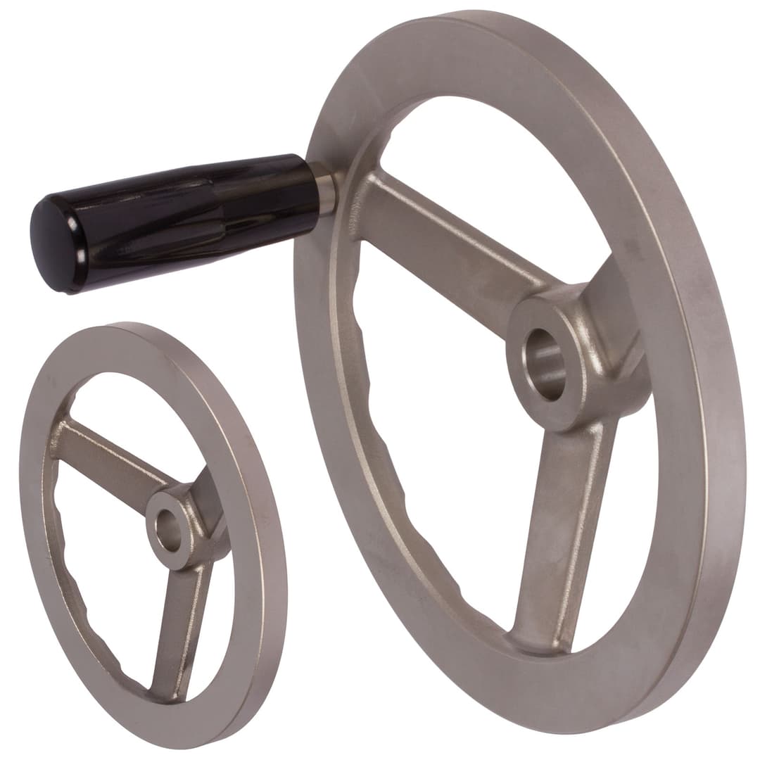 Spoked handwheel stainless steel 1.4308 solid version B/A without handle diameter 125mm