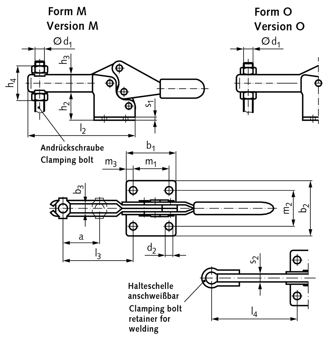 Horizontal clamp version M size 230