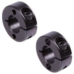 Clamp collar single-split steel C45 black oxide finished bore 16mm with bolt DIN 912 12.9 type B2