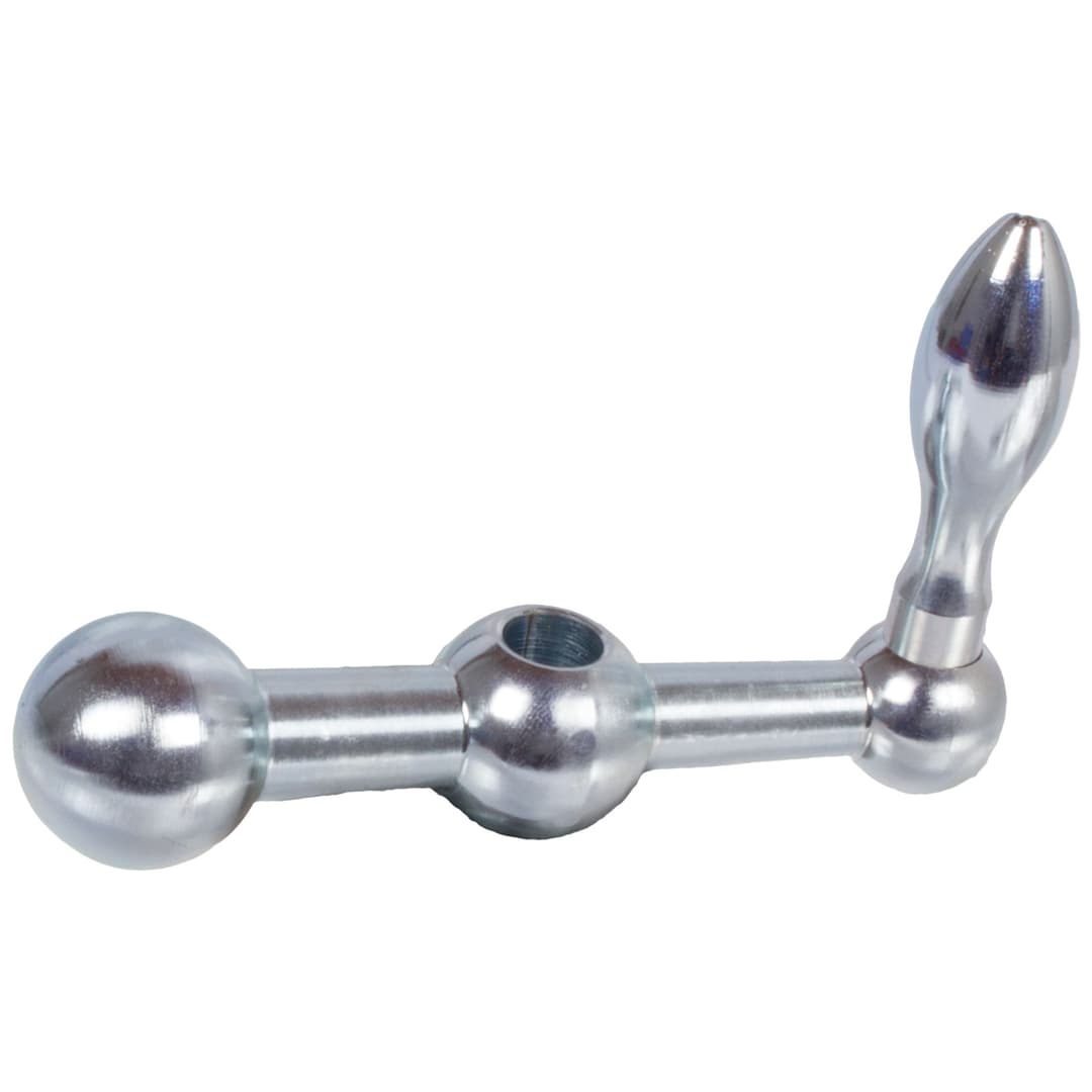 Tri-ball handle 2140 l=25mm material steel with machine handle DIN 39