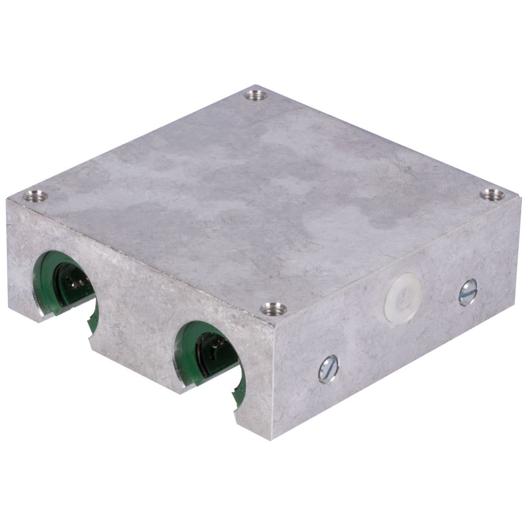Quadro linear bearing unit KGQ-3-O ISO series 3 Easy-Line with linear ball bearings with angular compensation with seals for shaft Ø 40mm open design