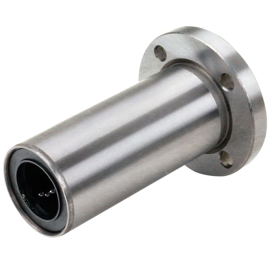 Tandem linear ball bearing KBT-ST-FL with round flange sealed on both sides for shaft Ø 8mm long version