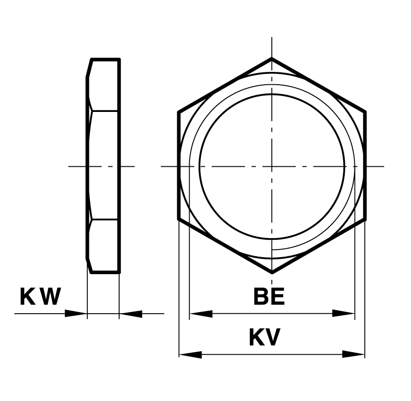 Nose nut mounting M16x1,5 for cylinder diameter 12/16mm