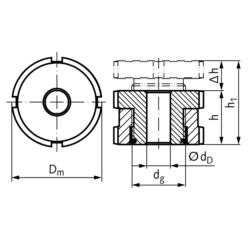 Precision levelling adjuster MN 686.3 15-6.6
