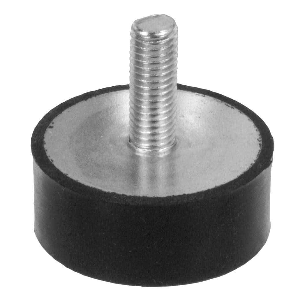 Rubber-metal buffer MGS diameter 15mm height 8mm thread M4 x 10mm stainless steel 1.4301