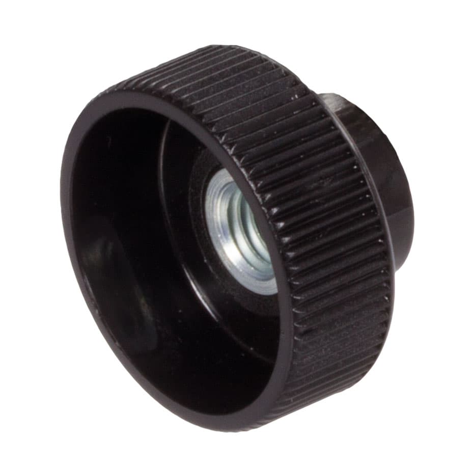 Hollow knurled nut 420 M5 bush steel zinc plated