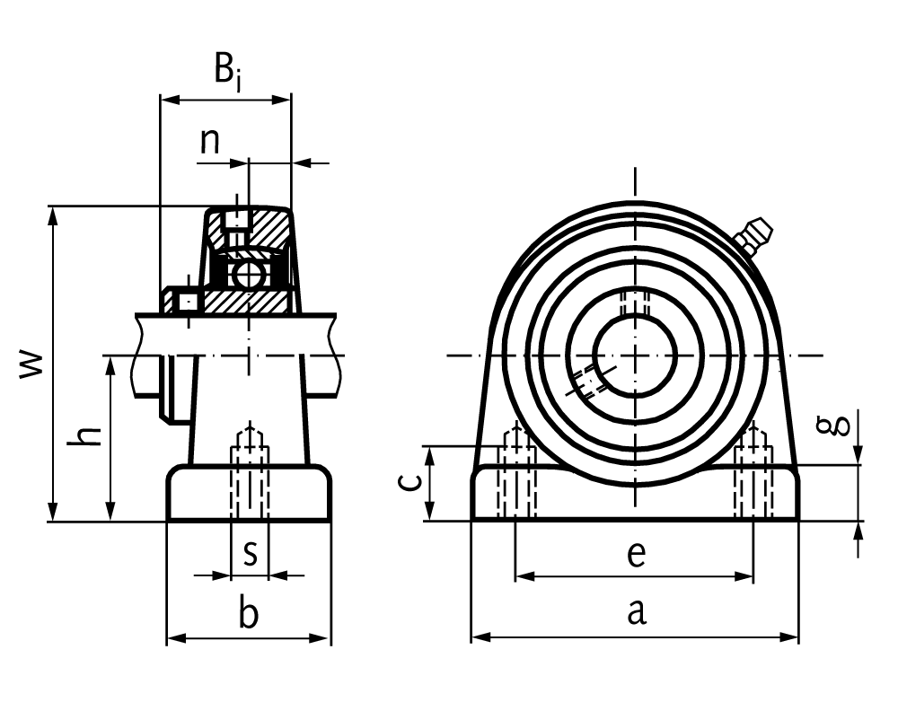 Ball pillow block bearing SS UCPA 207 bore 35mm housing and bearing stainless steel