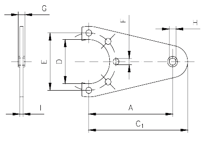Torque support for worm gear motor HMD/II gearbox size 030