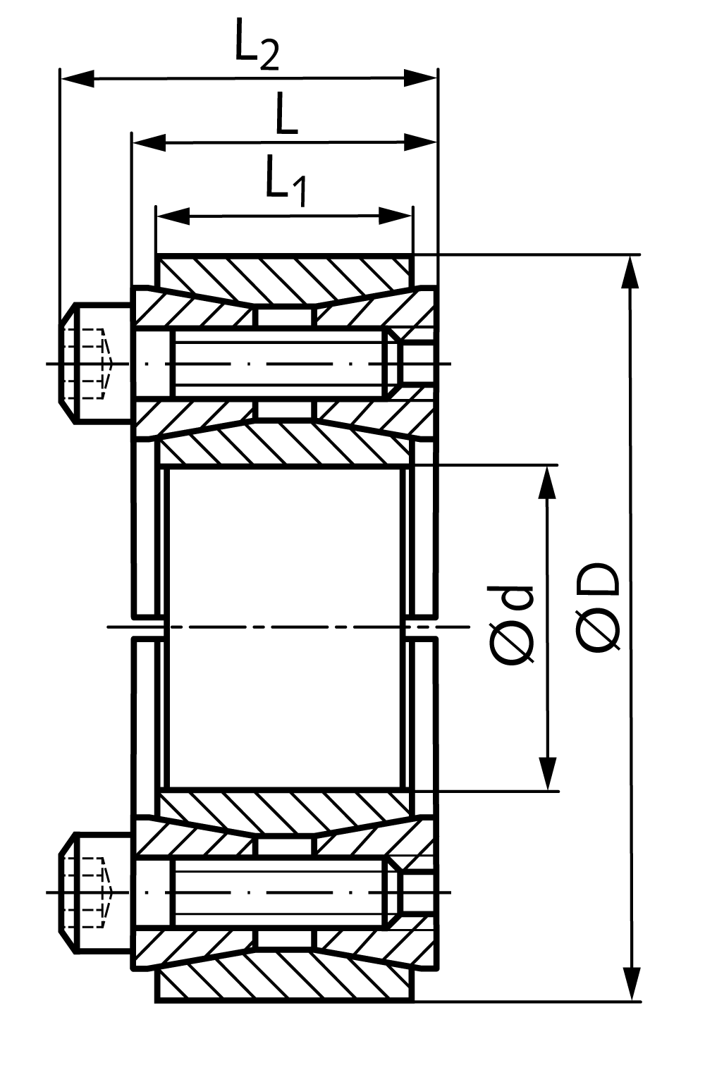 Locking assembly COM-AS bore 28mm size 28x55x20mm