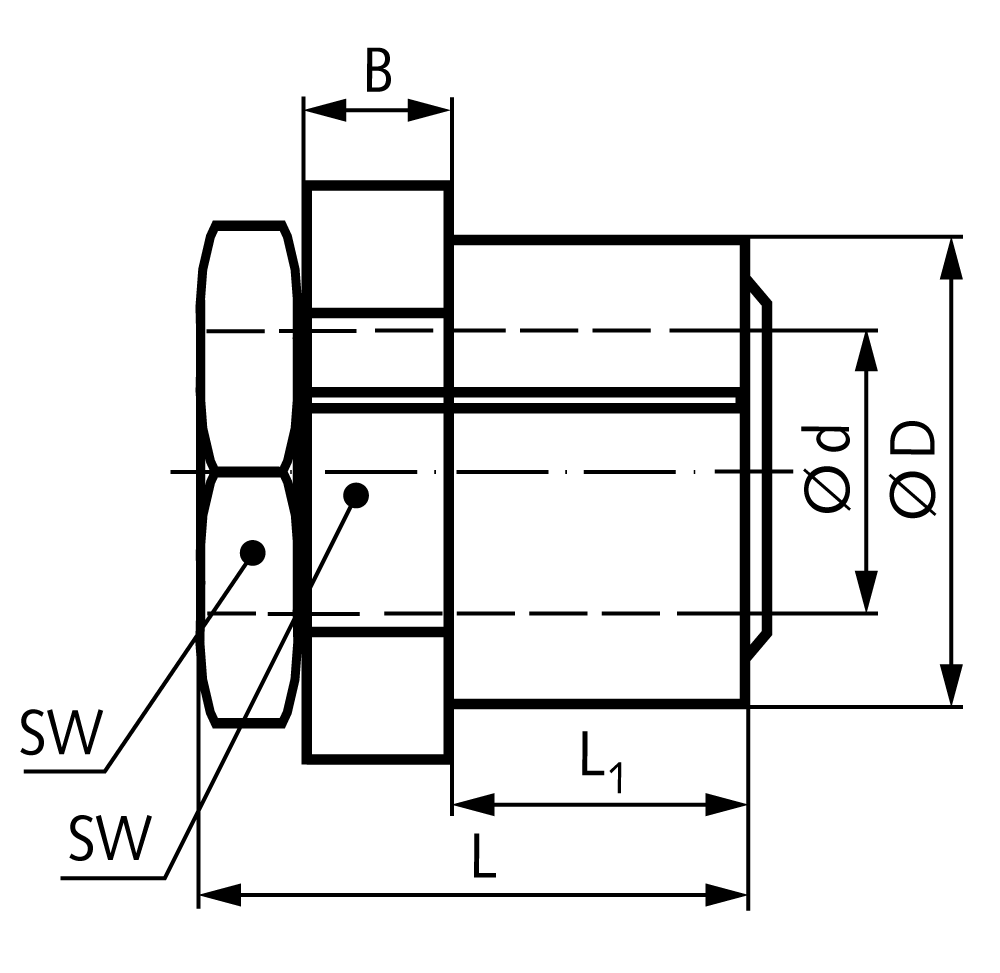 locking assembly TMK type B bore 20mm steel zinc/nickel plated
