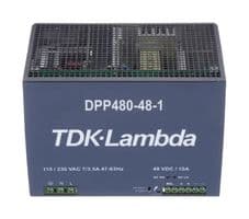 TDK-LAMBDA - DPP480-48-1 - AC-DC CONVERTER, DIN RAIL, 1 O/P, 480W, 10A, 48V
