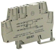 WAGO - 859-805 - DC-DC CONVERTER, DIN RAIL, 1 O/P, 500mA, 12V