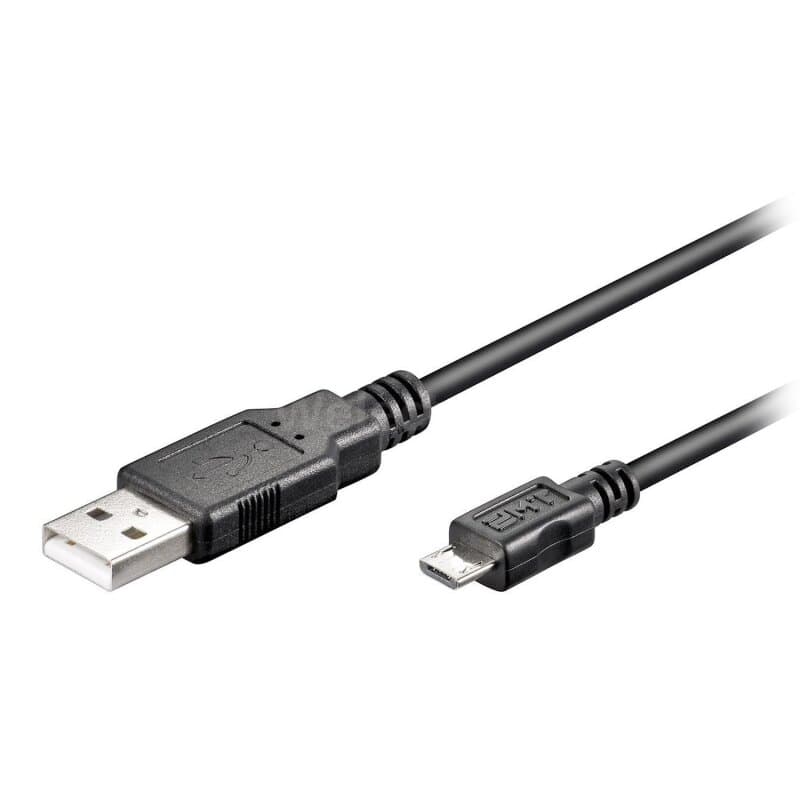 Goobay 95735 USB 2.0 Kabel, microUSB 0,3m schwarz