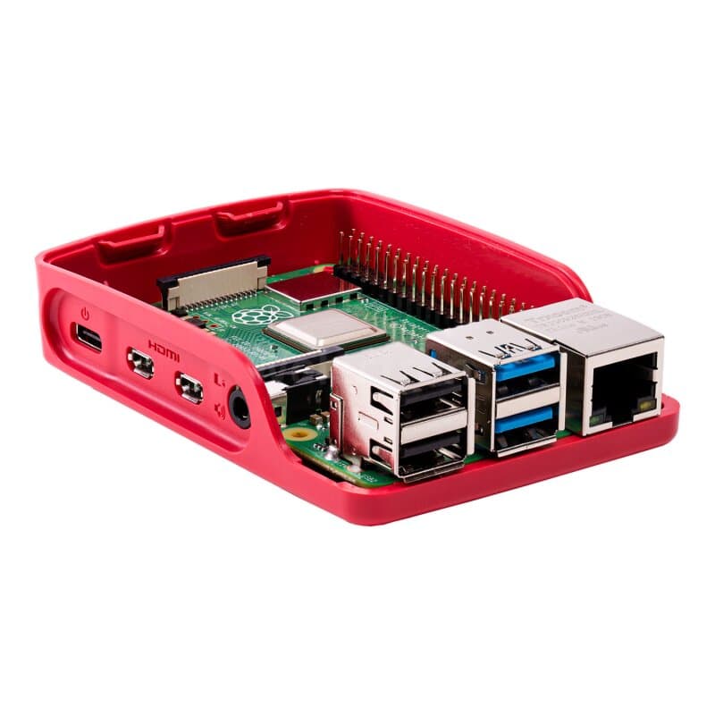 Offizielles Raspberry Pi 4 Gehäuse rot/weiß