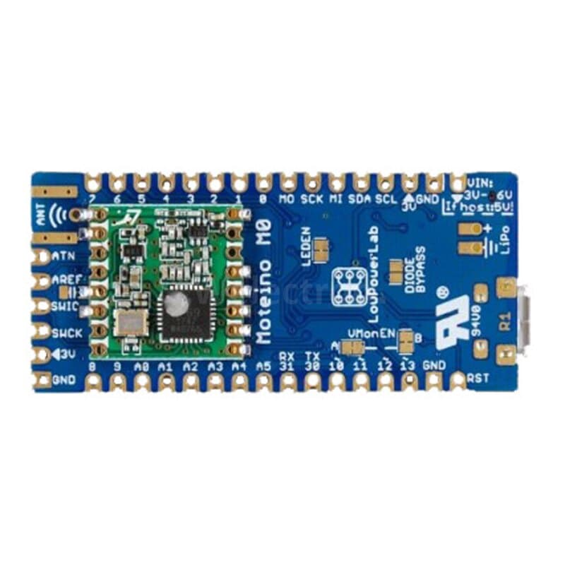 LowPowerLab MoteinoM0 R1 mit RFM95W LoRa Transceiver (868 MHz), 4 MBit Flash
