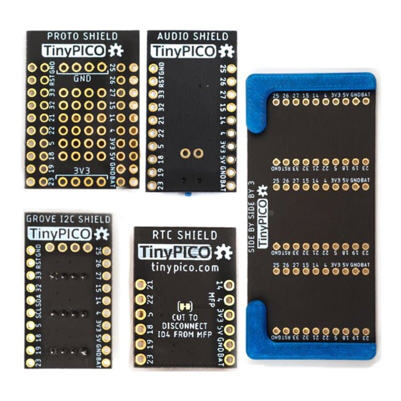 CrowdSupply 5 Shield Pack für Tinypico + Alle Header