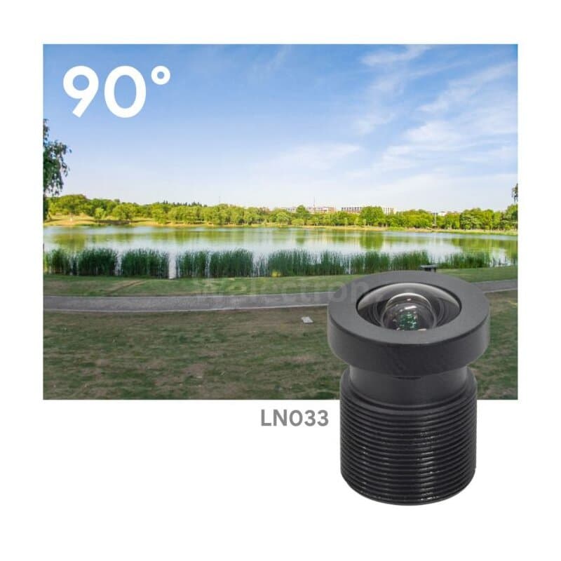 Arducam LN033 90 Degree Wide Angle 1/2.3"" M12 Lens with Lens Adapter for Raspberry Pi High Quality Camera