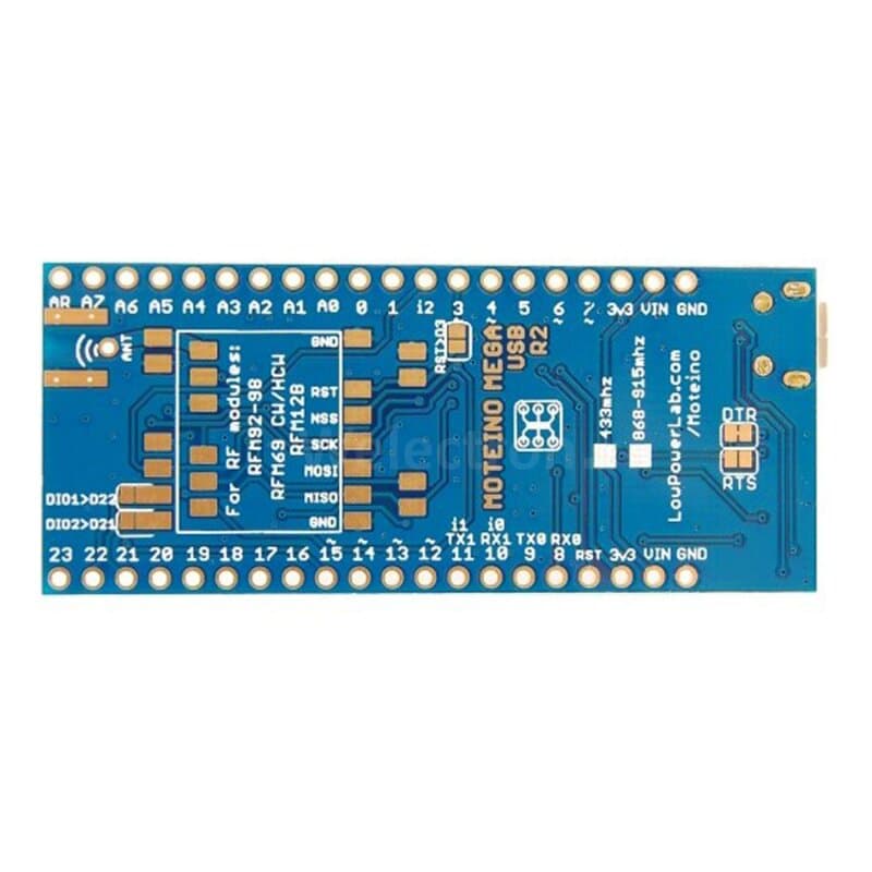 LowPowerLab MoteinoMEGA-USB mit RFM95W LoRa Transceiver (868 MHz), 4 MBit Flash